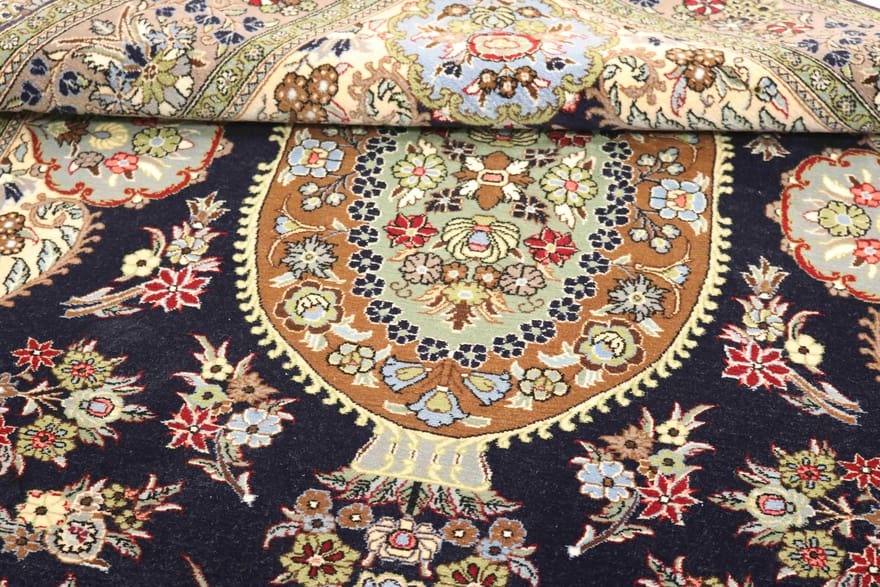 Ghom Perserteppich aus Iran, 215 × 140 cm