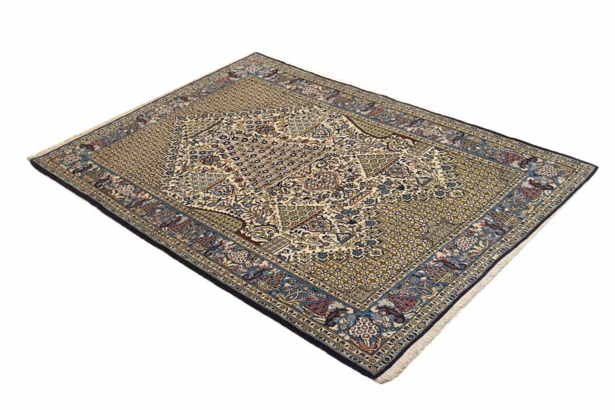 Handgeknüpfter Ghom Perserteppich, 216 × 141 cm, Wolle