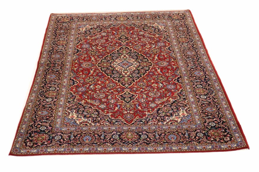 Kashan Perserteppich aus Iran, 222 × 142 cm