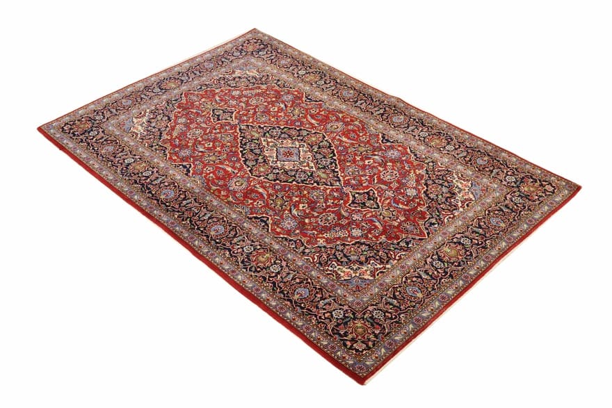 Kashan Perserteppich aus Iran, 222 × 142 cm