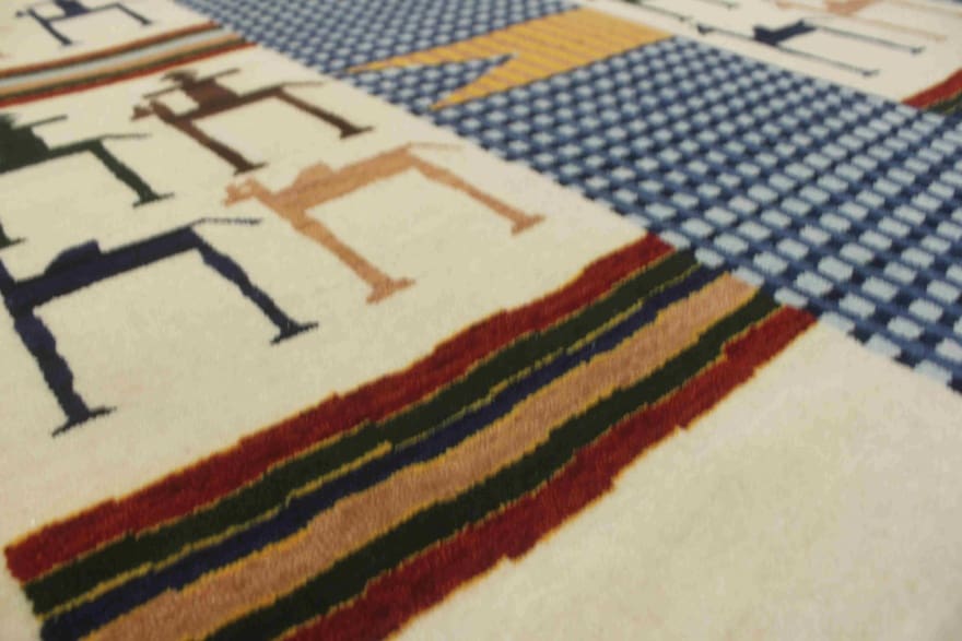 abstrakter-reiter-teppich-251x173-cm-handgeknupft-loribaft-5 Handgeknüpfter Loribaft Orientteppich, 249 × 172 cm, Wolle