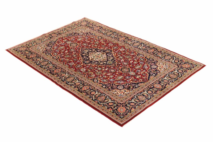 Handgeknüpfter Kashan Perserteppich, 222 × 143 cm, Wolle
