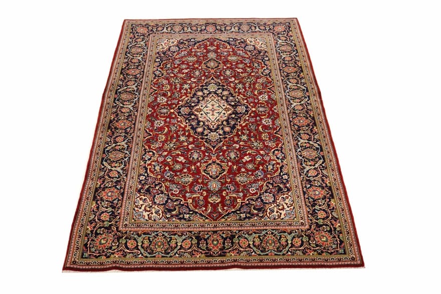 Handgeknüpfter Kashan Perserteppich, 222 × 143 cm, Wolle