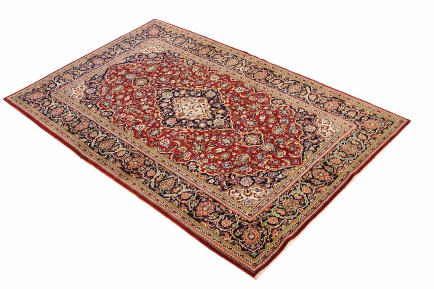 Handgeknüpfter Kashan Perserteppich, 222 × 143 cm, Wolle
