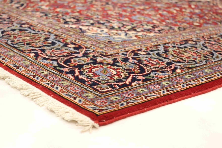 Handgeknüpfter Kashan Perserteppich, 218 × 142 cm, Wolle
