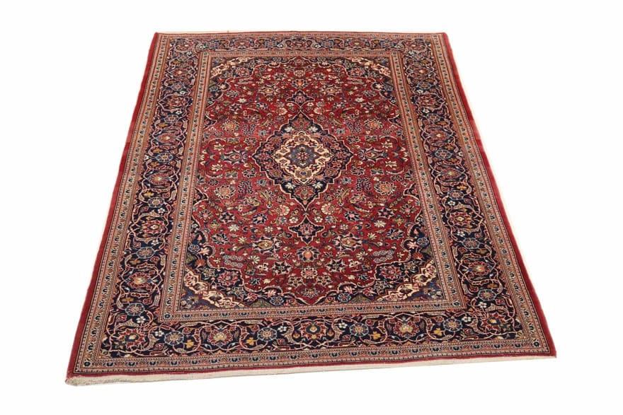Kashan Perserteppich antik, 215 × 140 cm, Wolle