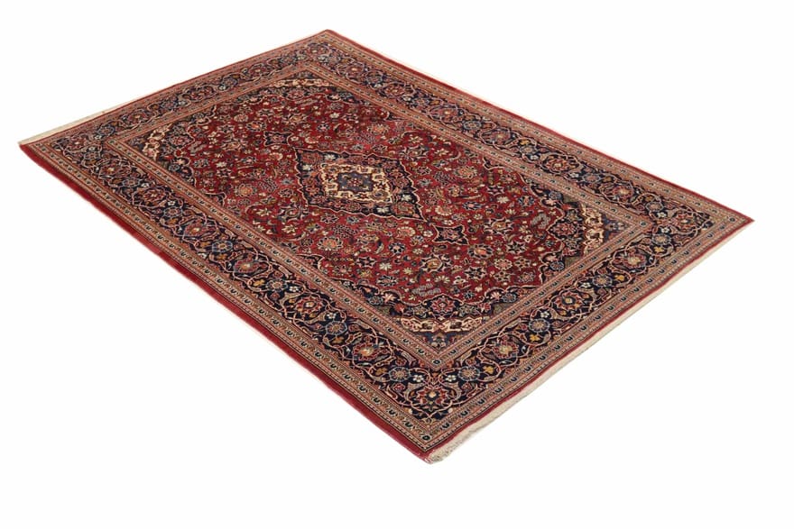 Kashan Perserteppich antik, 215 × 140 cm, Wolle