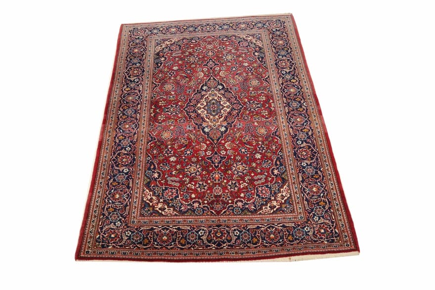Kashan Perserteppich antik, 215 × 140 cm, Wolle