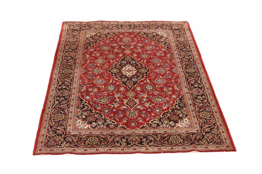 Handgeknüpfter Kashan Perserteppich, 217 × 140 cm, Wolle