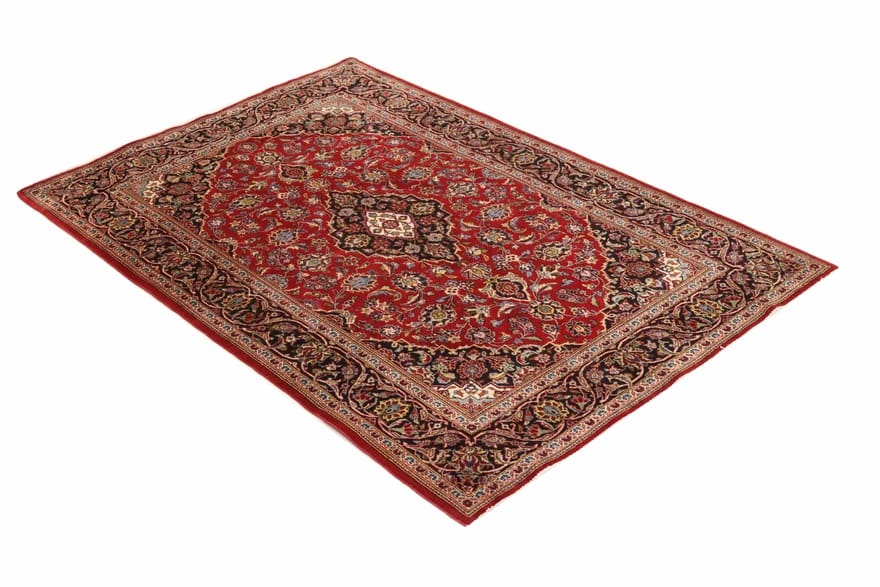 Handgeknüpfter Kashan Perserteppich, 217 × 140 cm, Wolle