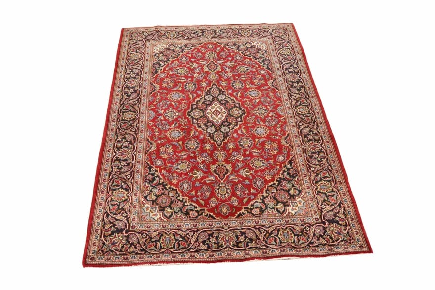 Handgeknüpfter Kashan Perserteppich, 217 × 140 cm, Wolle