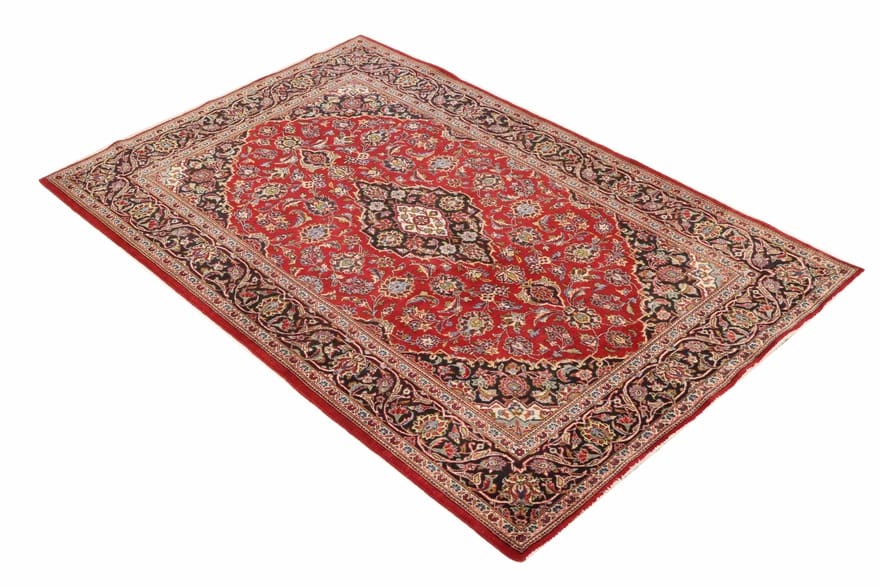 Handgeknüpfter Kashan Perserteppich, 217 × 140 cm, Wolle