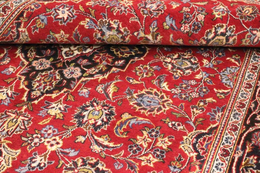 Handgeknüpfter Kashan Perserteppich, 217 × 140 cm, Wolle