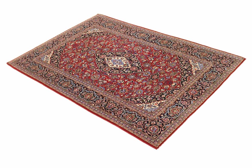 Handgeknüpfter Kashan Perserteppich 217 × 142 cm