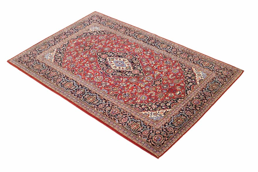 Handgeknüpfter Kashan Perserteppich 217 × 142 cm