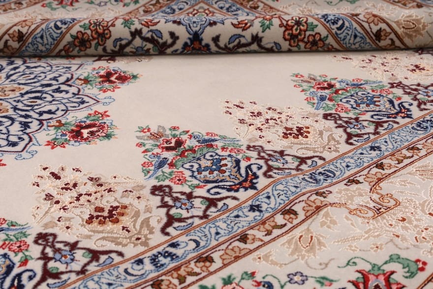 Handgeknüpfter Isfahan Perserteppich 203 × 130 cm