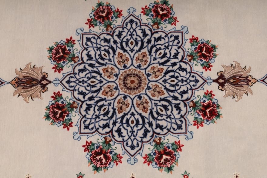 Handgeknüpfter Isfahan Perserteppich 203 × 130 cm