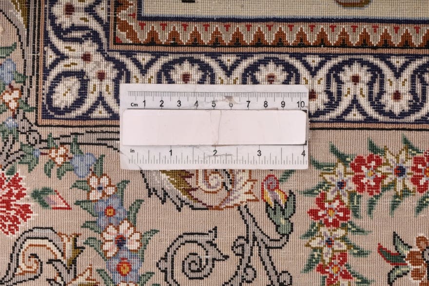 isfahan-mansouri-teppich-197x132-cm-handgeknupft-persischer-luxus-5 Handgeknüpfter Isfahan Perserteppich, 195 × 131 cm, Wolle & Seide
