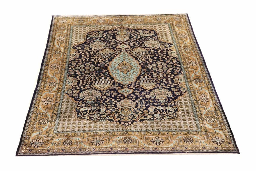 Ghom Seidenteppich 202×138 cm – Luxuriös handgeknüpft