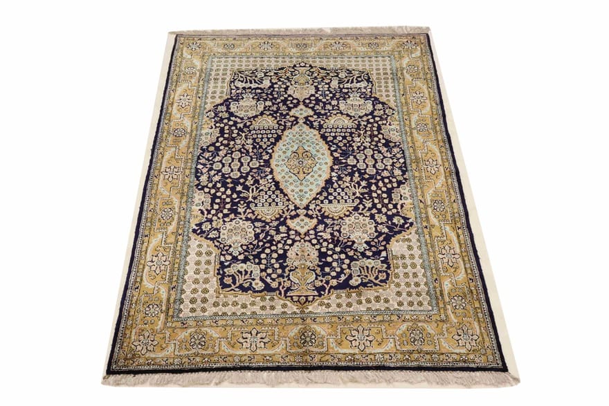 Ghom Seidenteppich 202×138 cm – Luxuriös handgeknüpft