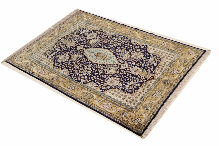 Ghom Seidenteppich 202×138 cm – Luxuriös handgeknüpft