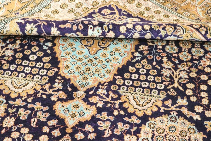 Ghom Seidenteppich 202×138 cm – Luxuriös handgeknüpft