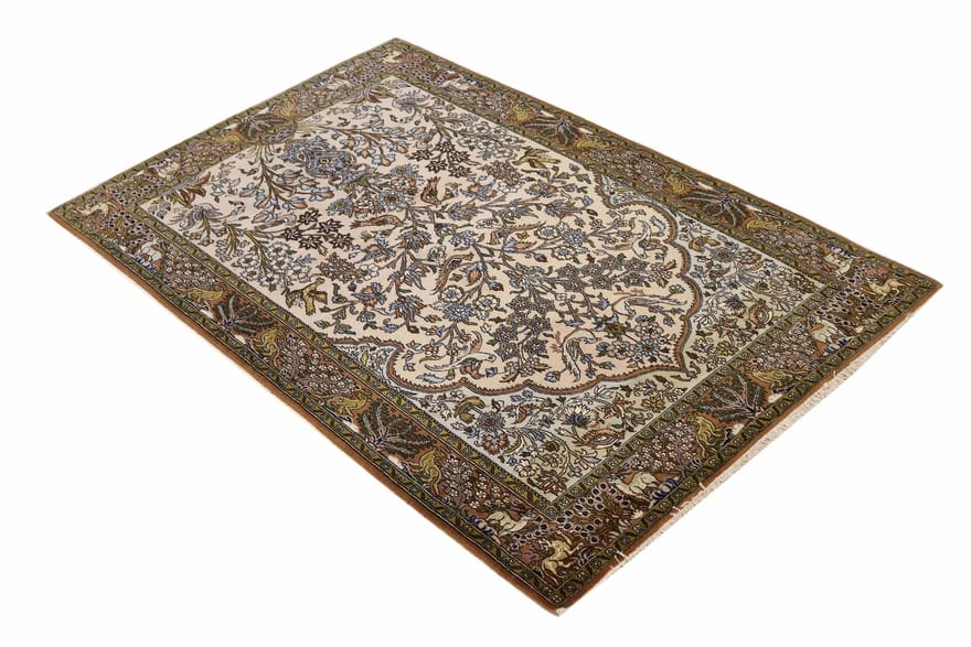 Handgeknüpfter Ghom Perserteppich 214 × 140 cm
