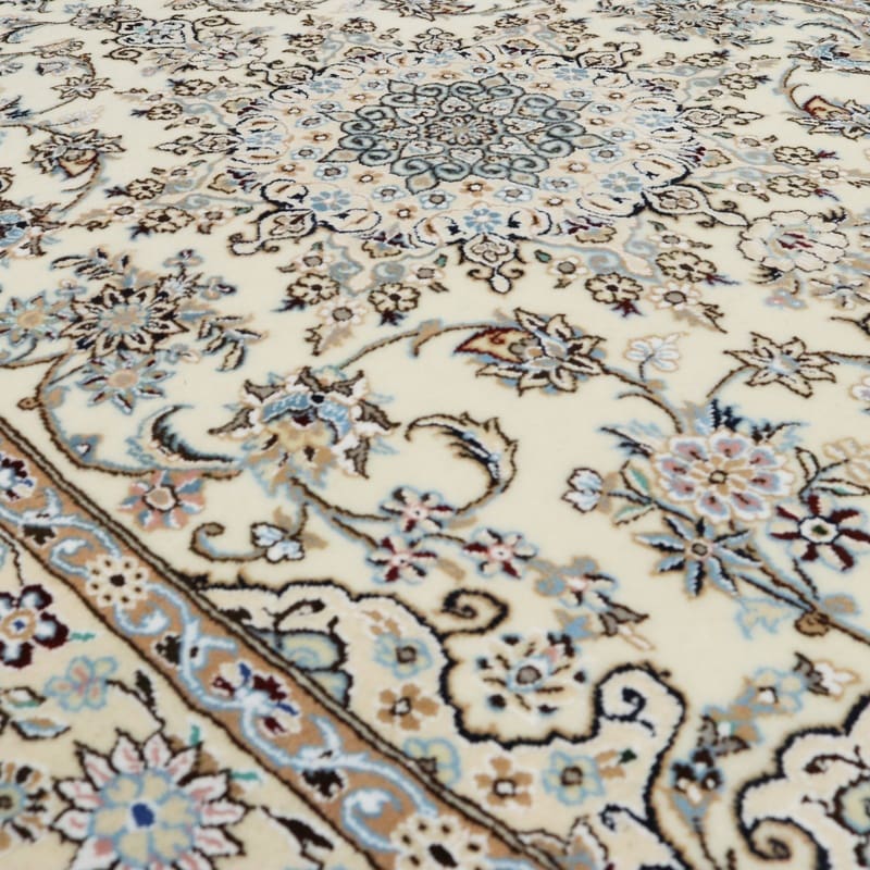 Nain Perserteppich 214 × 126 cm aus Wolle & Seide, handgeknüpft