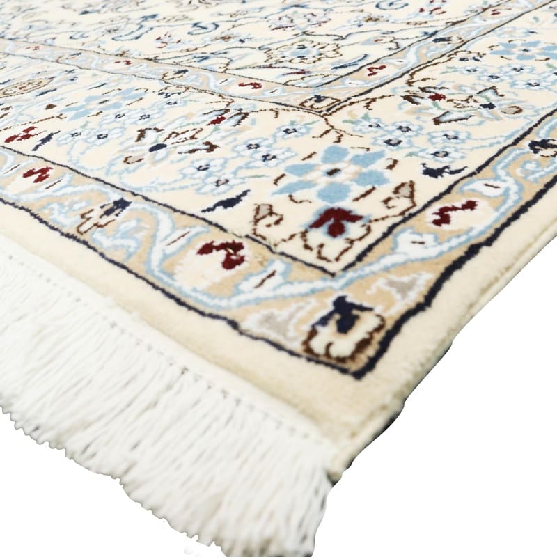 Handgeknüpfter Nain Perserteppich, 207 × 129 cm, Wolle & Seide
