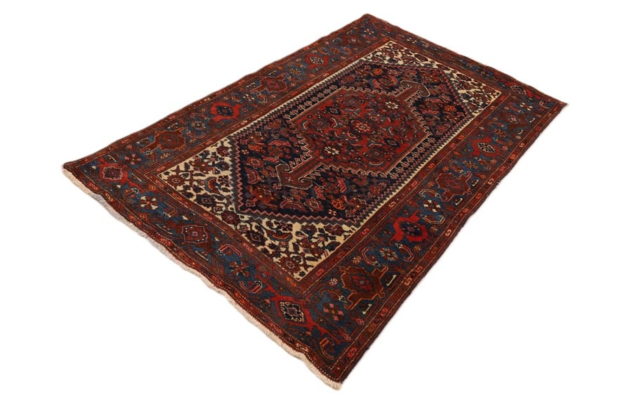 Antiker Zanjan Perserteppich aus Iran, 201 × 128 cm