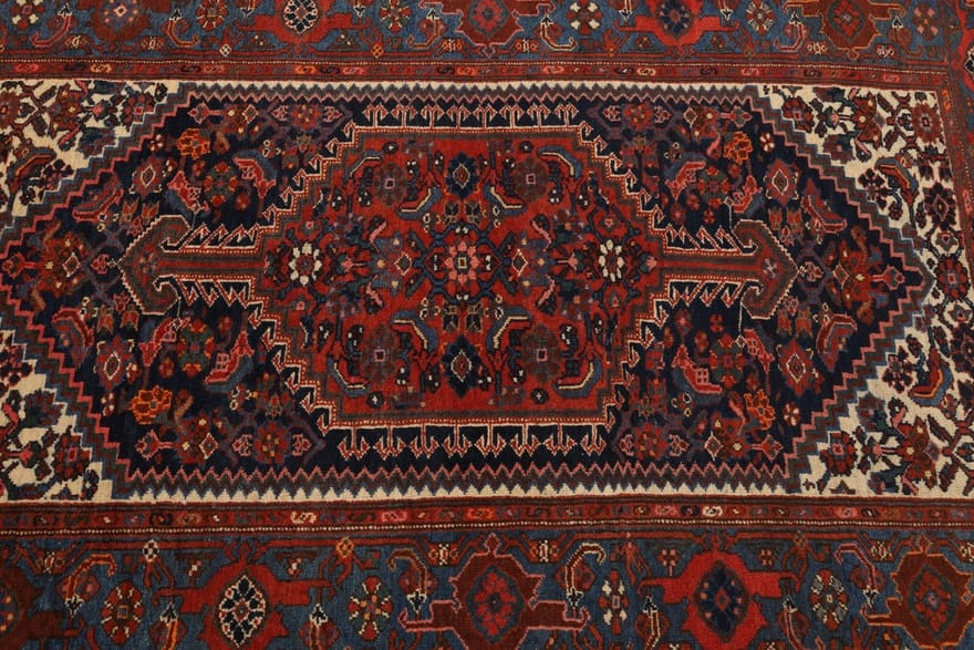 Antiker Zanjan Perserteppich aus Iran, 201 × 128 cm