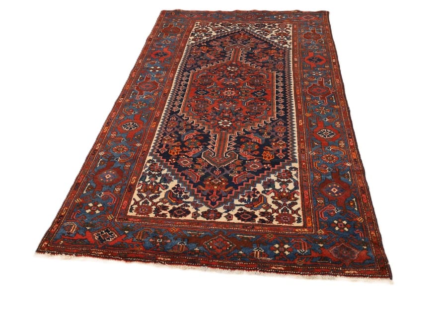 Antiker Zanjan Perserteppich aus Iran, 201 × 128 cm