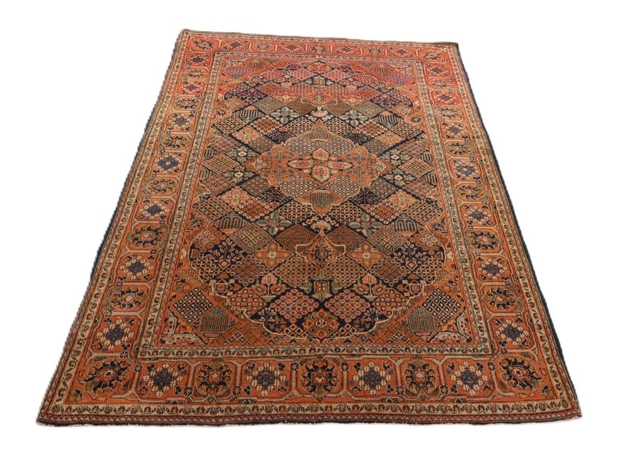 Kashan Perserteppich antik, 207 × 133 cm, Wolle