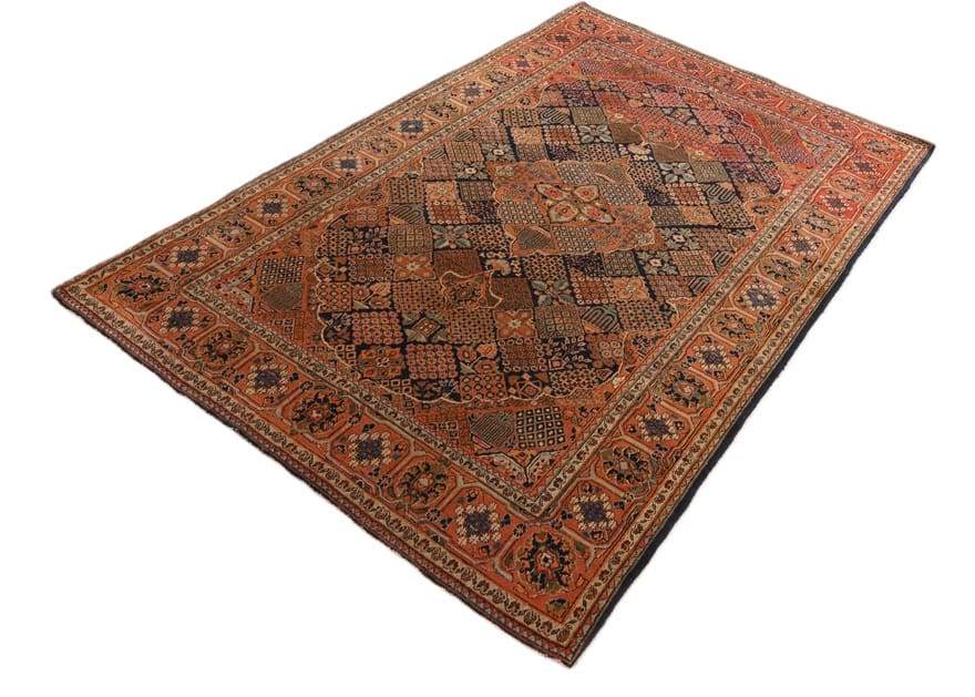 Kashan Perserteppich antik, 207 × 133 cm, Wolle