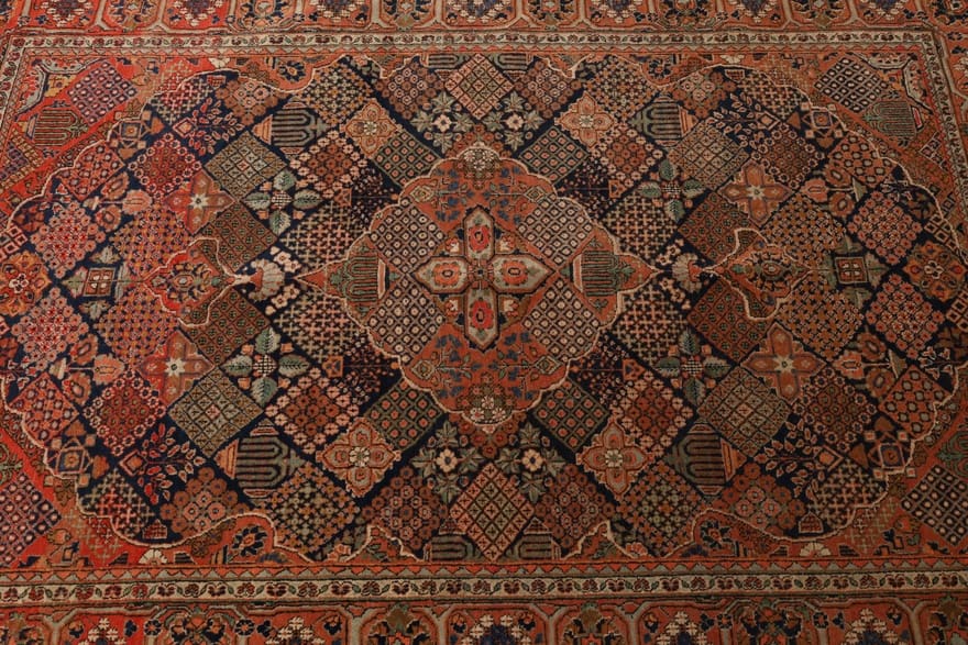Kashan Perserteppich antik, 207 × 133 cm, Wolle