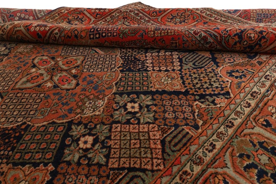 Kashan Perserteppich antik, 207 × 133 cm, Wolle