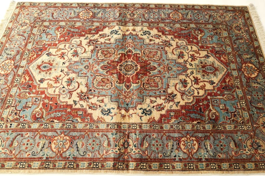 Handgeknüpfter Heriz Ziegler Orientteppich, 183 × 124 cm, Wolle