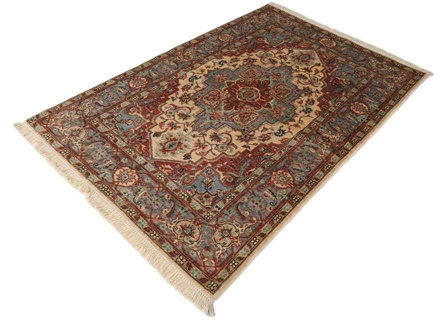 Handgeknüpfter Heriz Ziegler Orientteppich, 183 × 124 cm, Wolle