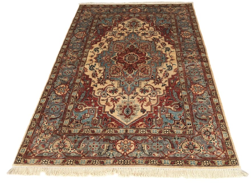 Handgeknüpfter Heriz Ziegler Orientteppich, 183 × 124 cm, Wolle