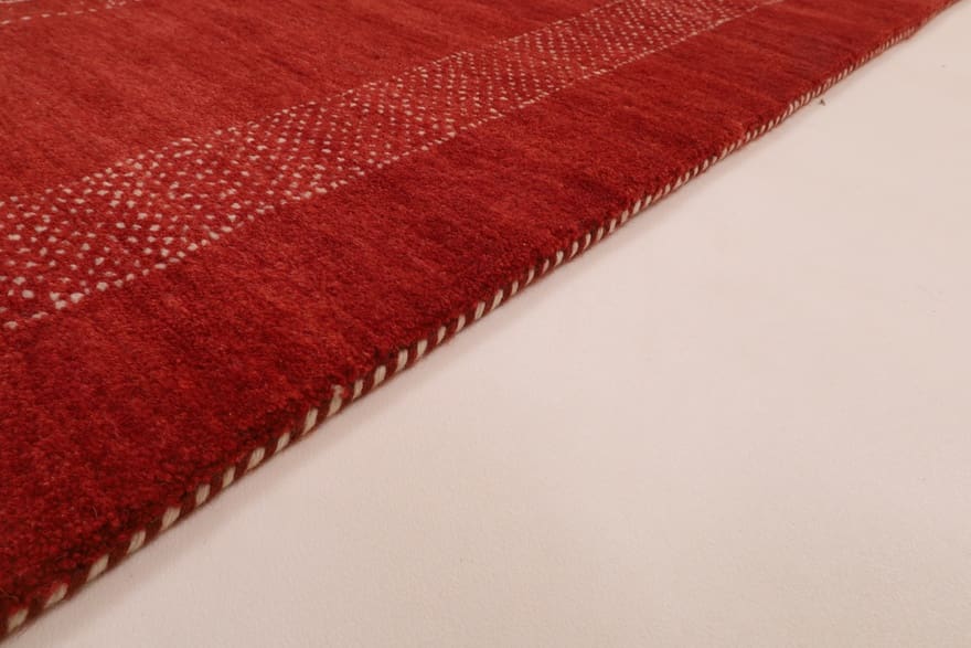 eleganter-orientteppich-187x124-cm-handgeknupft-schafwolle-2 Loribaft Orientteppich 185 × 123 cm aus Wolle, handgeknüpft