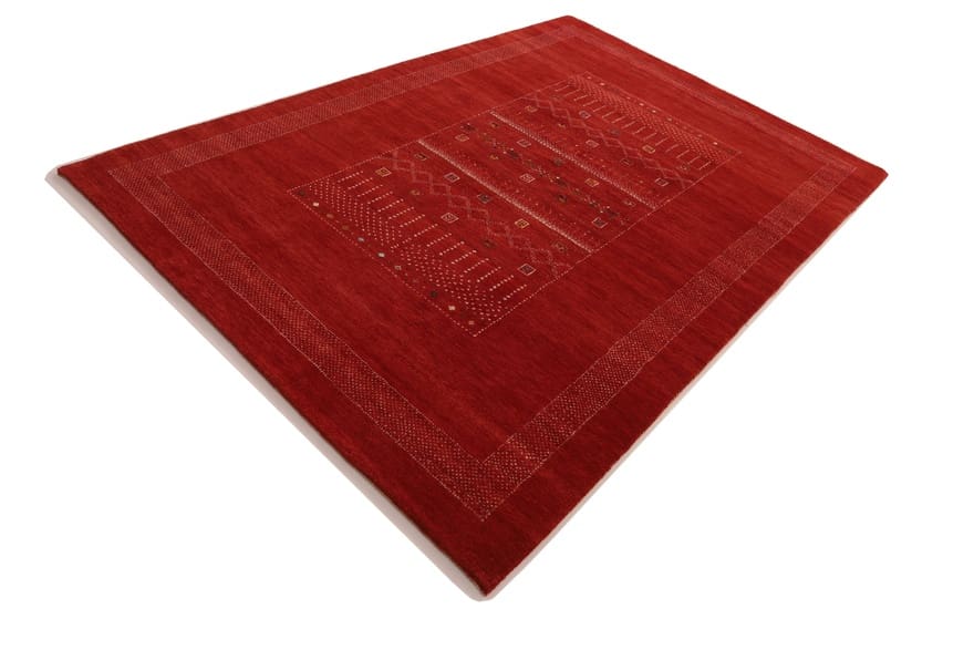 eleganter-orientteppich-187x124-cm-handgeknupft-schafwolle-3 Loribaft Orientteppich 185 × 123 cm aus Wolle, handgeknüpft
