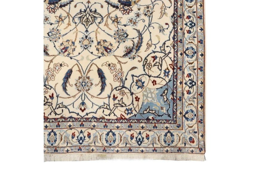 Nain Perserteppich 211 × 121 cm aus Wolle & Seide, handgeknüpft