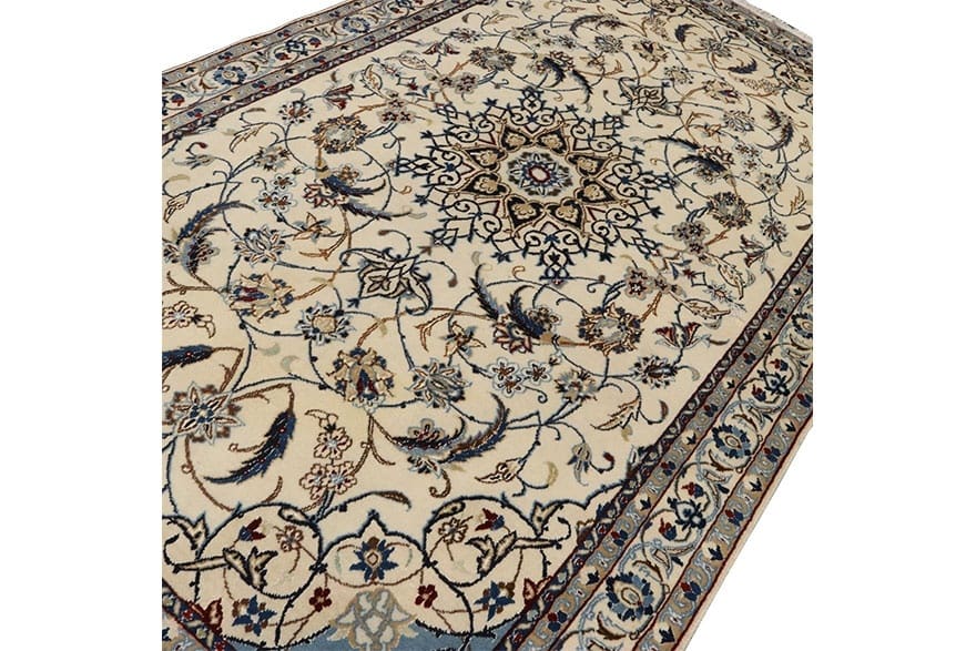 Nain Perserteppich 211 × 121 cm aus Wolle & Seide, handgeknüpft