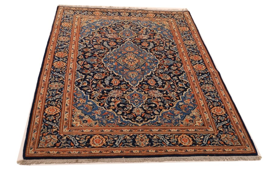 Handgeknüpfter Kashan Perserteppich 195 × 133 cm