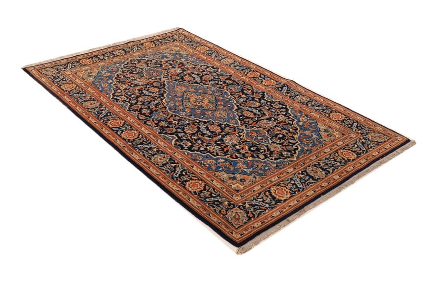 Handgeknüpfter Kashan Perserteppich 195 × 133 cm