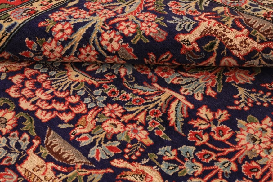 ghom-teppich-208x139-cm-hochwertiger-seidenteppich-handgeknupft-4 Ghom Perserteppich 206 × 138 cm aus Wolle & Seide, handgeknüpft