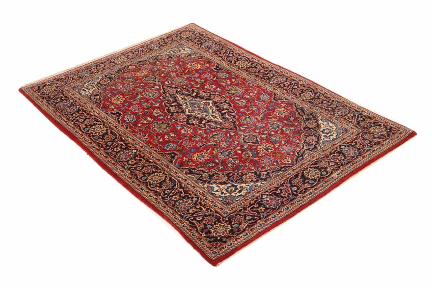 Kashan Perserteppich 202 × 138 cm aus Wolle, handgeknüpft