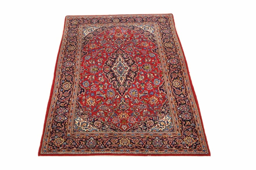 Kashan Perserteppich 202 × 138 cm aus Wolle, handgeknüpft