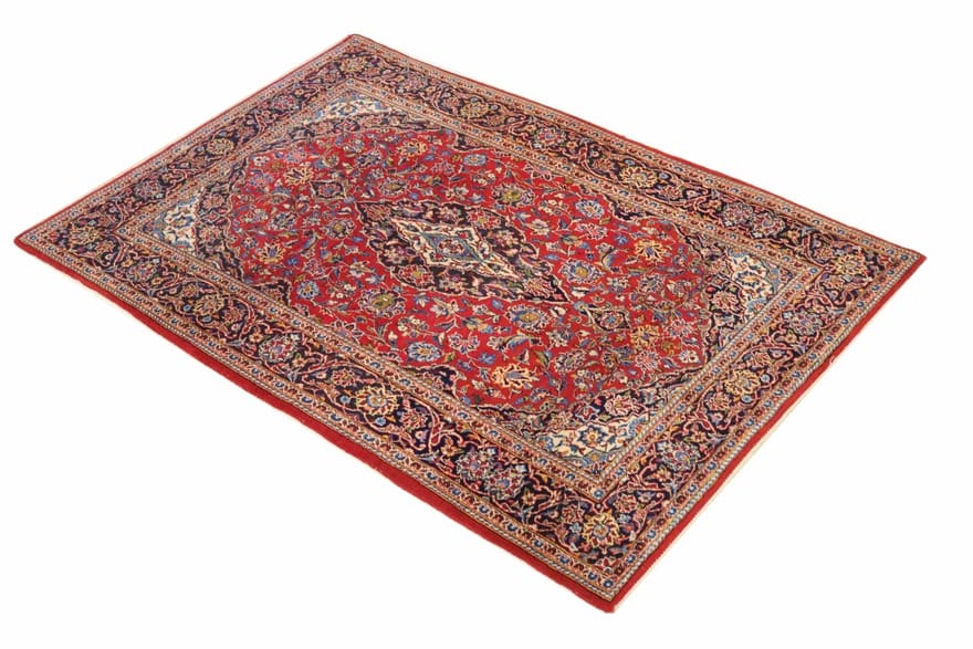 Kashan Perserteppich 202 × 138 cm aus Wolle, handgeknüpft
