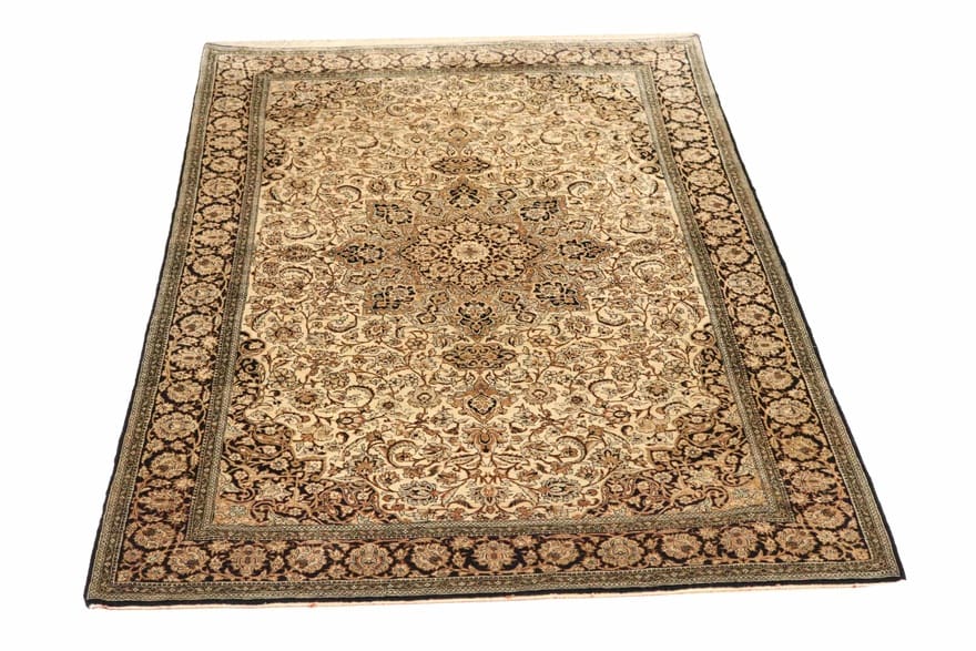 Ghom Seidenteppich 211×135 cm – Luxus handgeknüpft